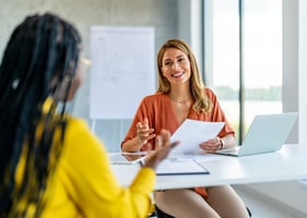 Manager receiving honest feedback from employee