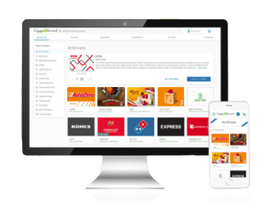 Engage2Reward platform dashboard on mobile phone and desktop computer