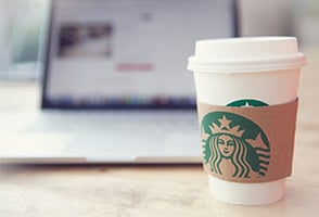 Starbucks cup on table